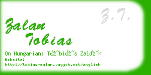 zalan tobias business card